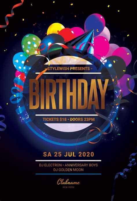 Customizing birthday flyer template