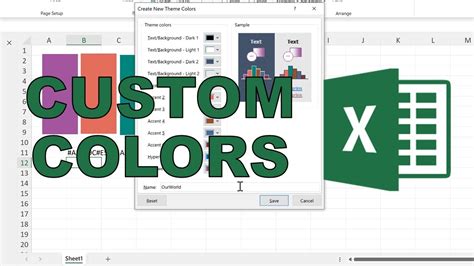 Customizing Colors in Excel