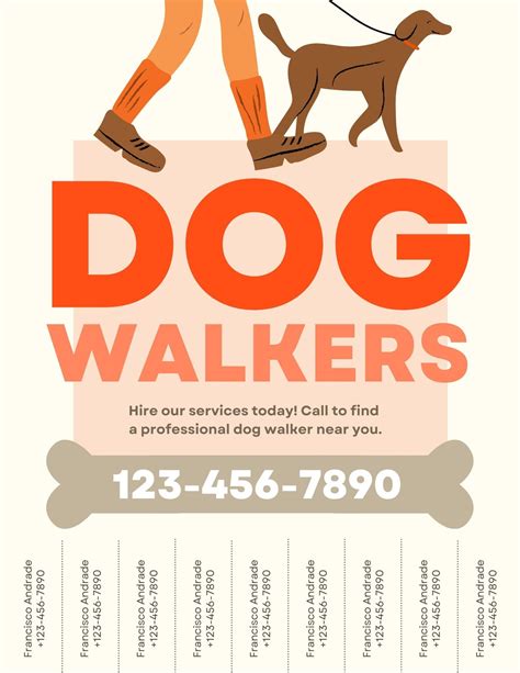 Customizing Your Dog Walking Poster