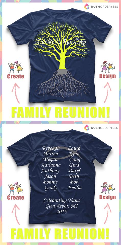 Customizing Family Reunion T-Shirt Template