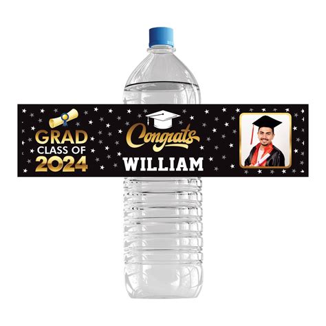 Customizing Graduation Water Bottle Labels