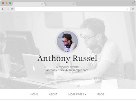 Customizing HTML5 Personal Website Template