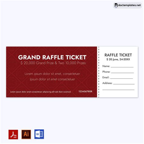 Customizing Your Blank Raffle Ticket Template