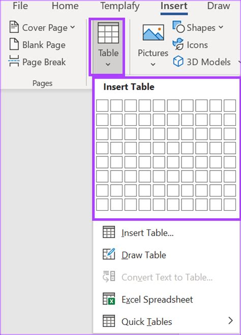 Customizing a Table in Microsoft Word