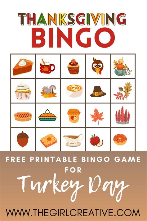 Customizing Your Thanksgiving Bingo Cards