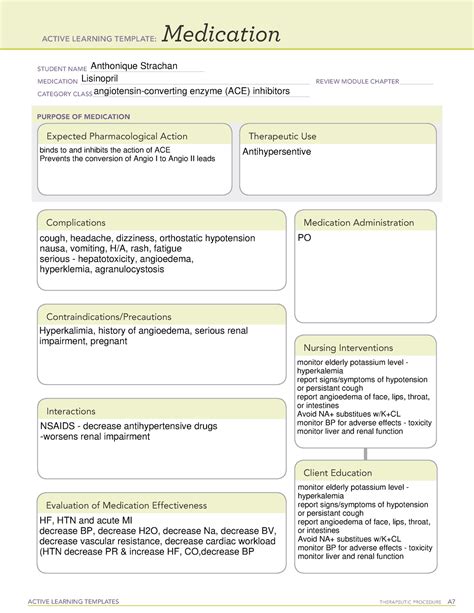 Customizing the ATi Medication Template