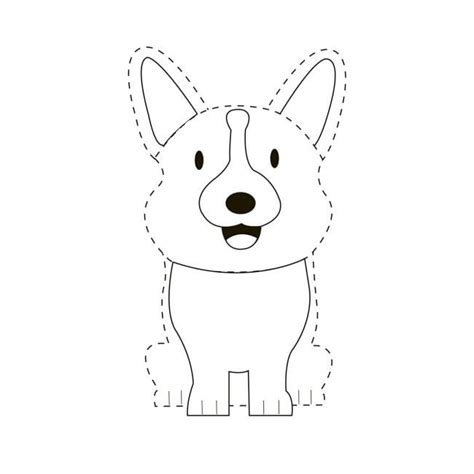 Cutting out the dog body and ears