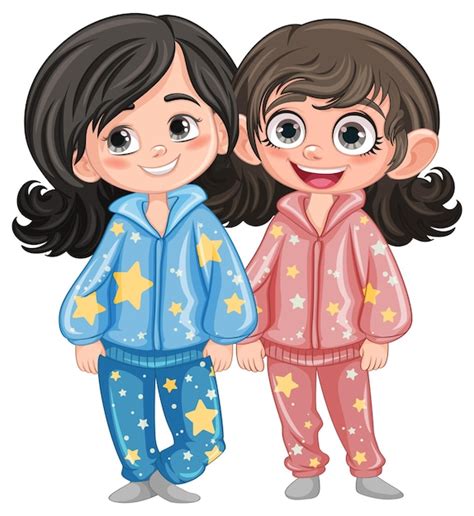 Cute cartoon character pajama template