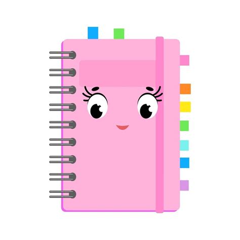 Cute cartoon notepad template with fun illustrations