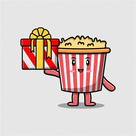 Cute Cartoon Popcorn Box