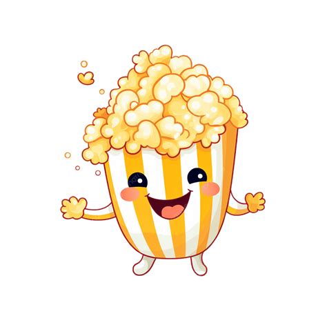 Cute cartoon popcorn template printable