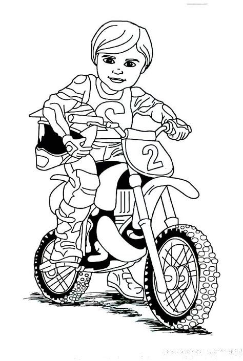 Cute Dirt Bike Coloring Page