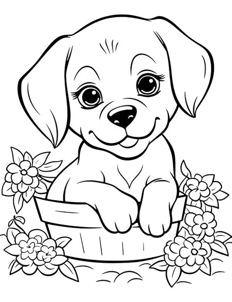 Cute Dog Coloring Pages