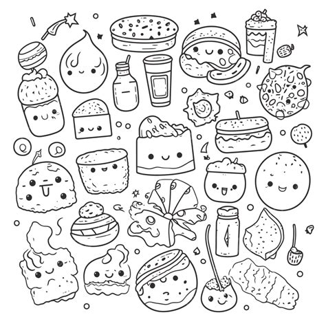 Cute Food Coloring Pages