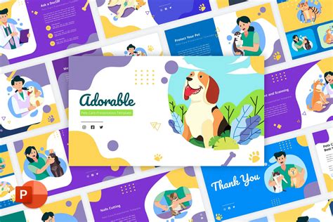 Cute free PPT template with a playful design