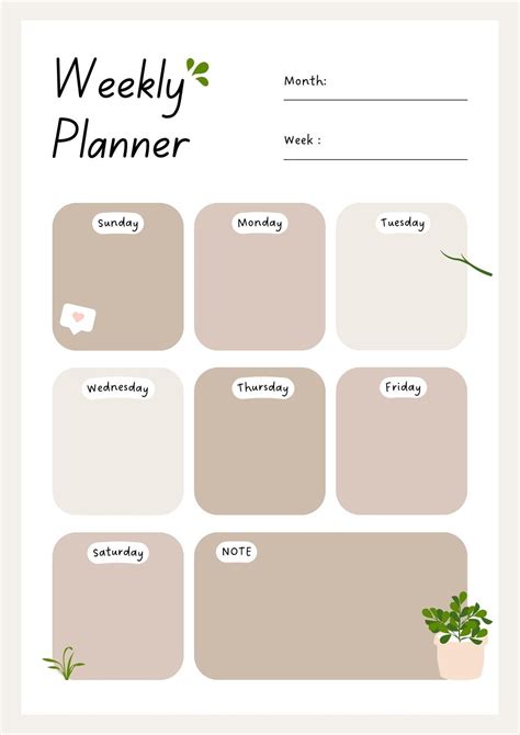 Cute Homework Planner Template for Students