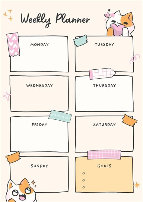 Cute Homework Planner Template Ideas