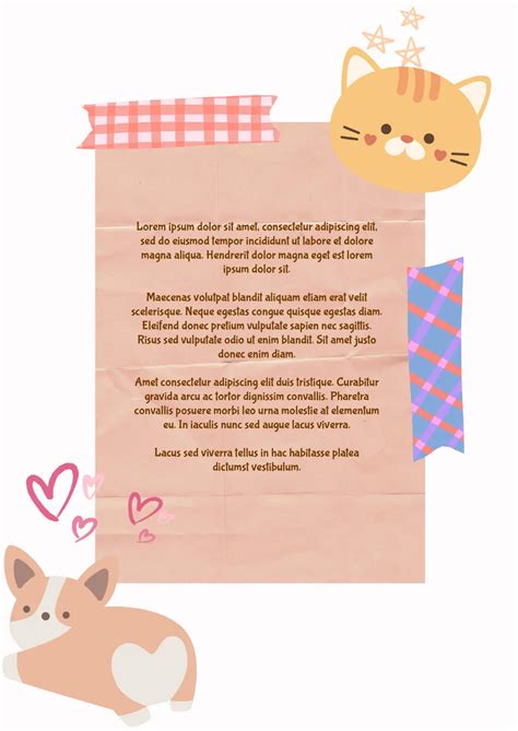 Cute Letter Template 1