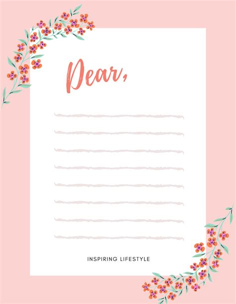 Cute Letter Template 3