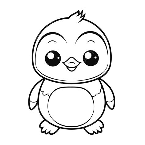 Cute Penguin Coloring Page