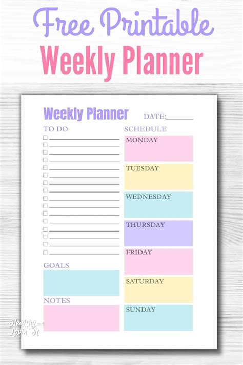 Cute Planner Templates Example 1