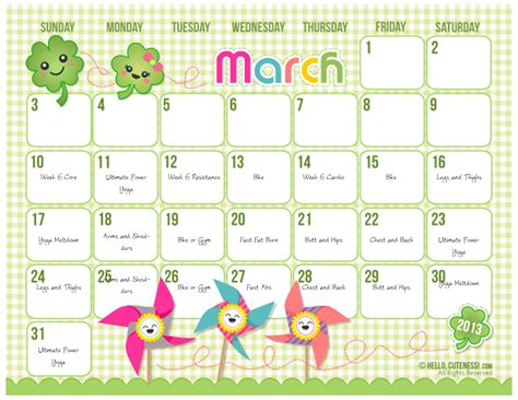 Cute Printable Calendars for Teachers