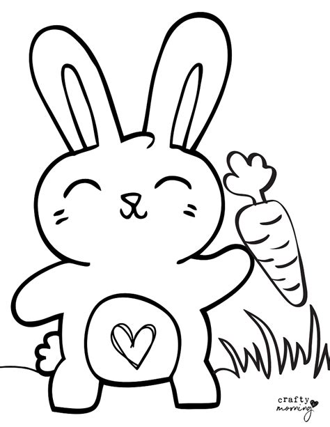 Cute Rabbit Coloring Page