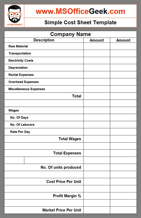 Cutting Costs Template