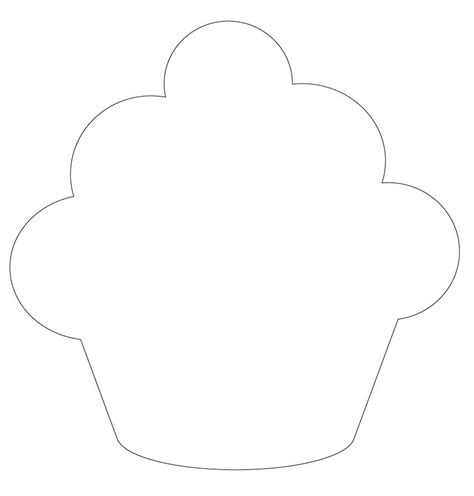 Cutting out cupcake cake template