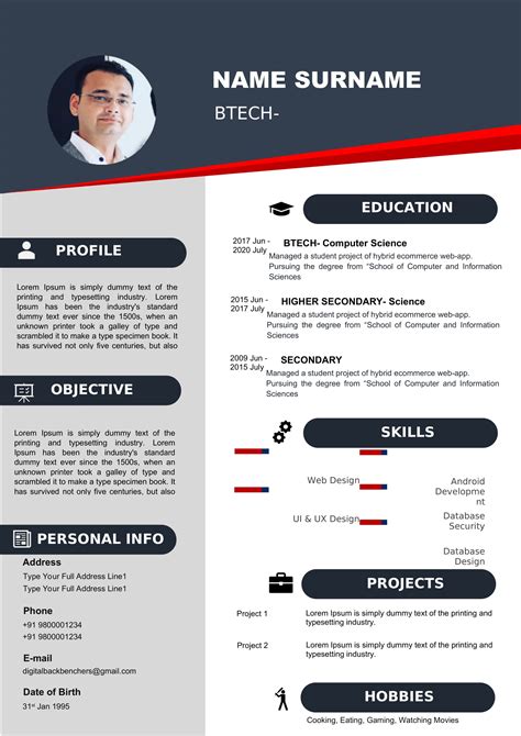 Get 2 Page Cv Template Word Free Instantly