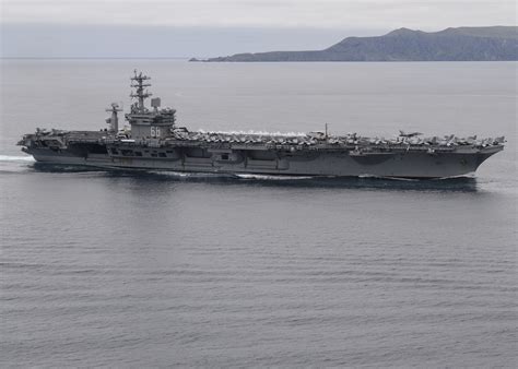 CVN 68 in the middle of the ocean