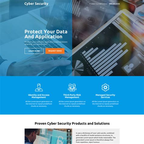 Cybersecurity Template Responsive