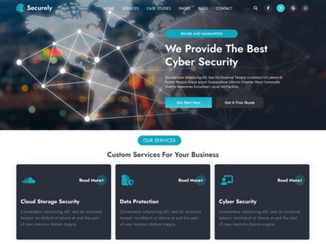 Cybersecurity Template WordPress