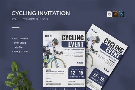 Cycling invitation template