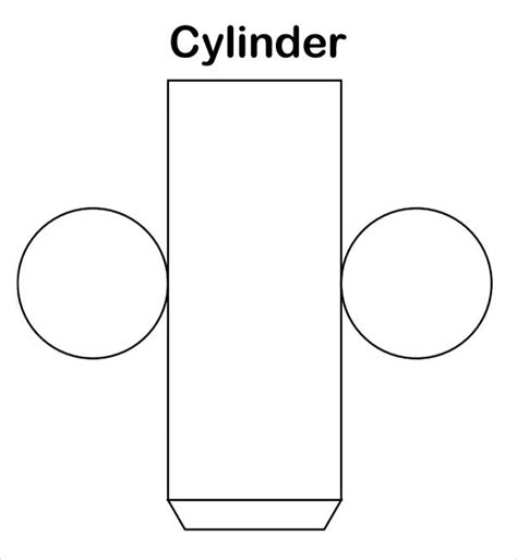 Cylinders template for kids