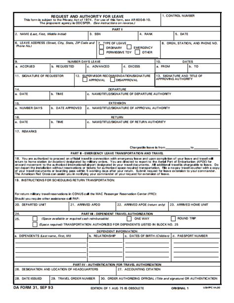 DA Form 31 Common Mistakes