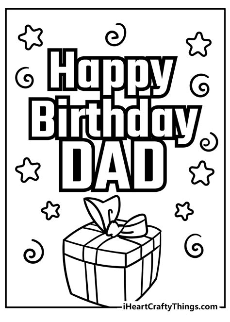 Daddy Coloring Pages Birthday