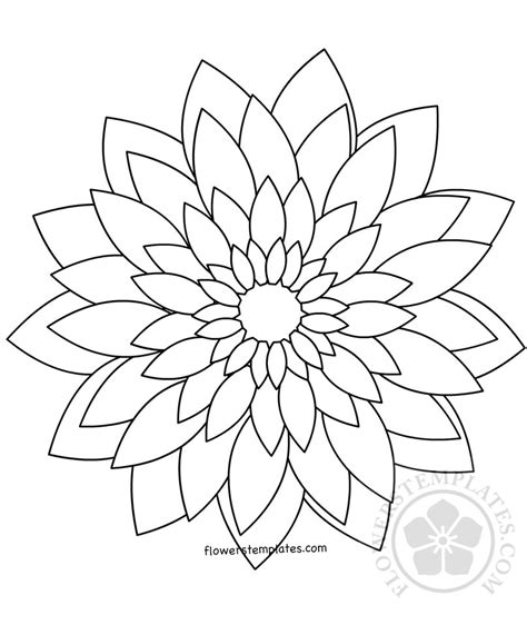 Dahlia Flower Template