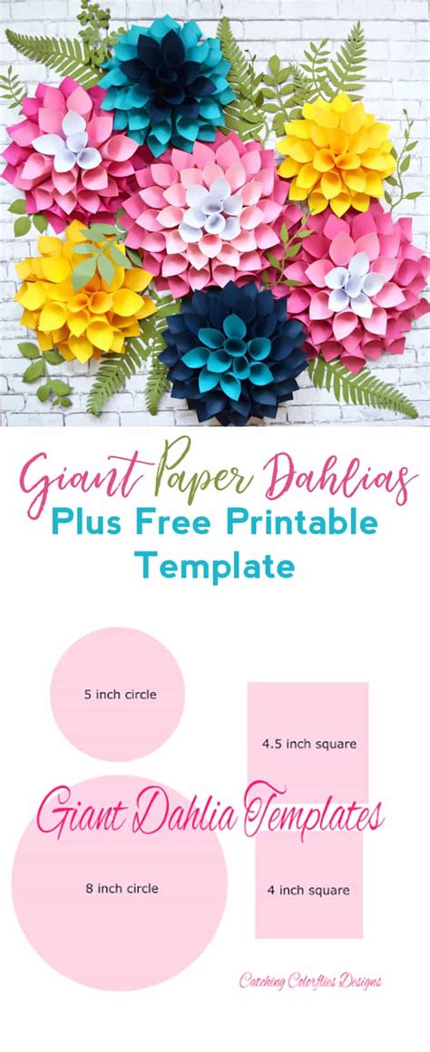 Dahlia Printable Template