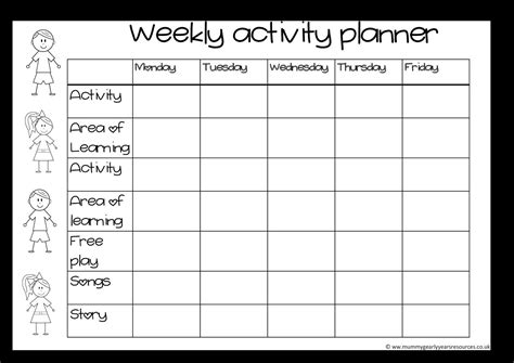 Daily activity calendars