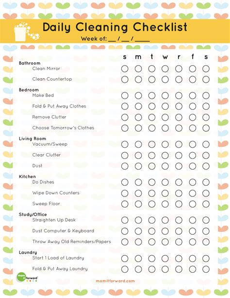 Daily Cleaning Checklist