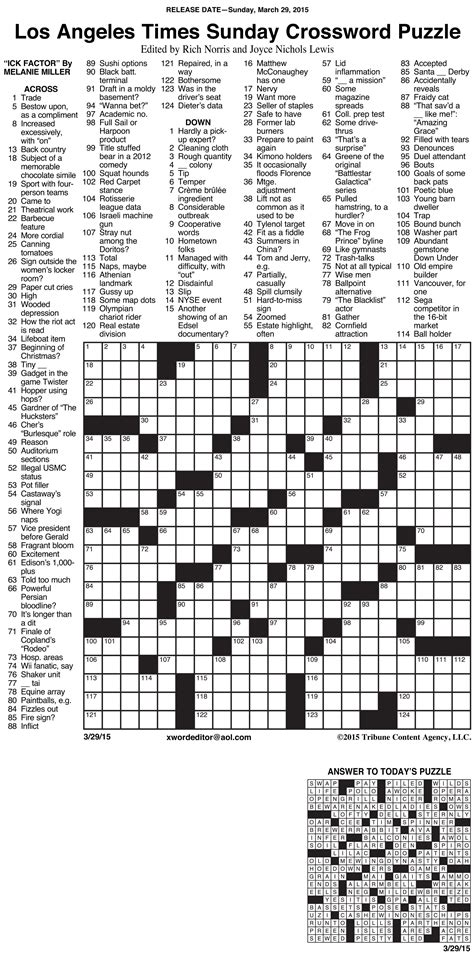 Daily Crosswords on Onlinecrosswords.net