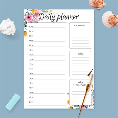 Daily Hourly Planner Template