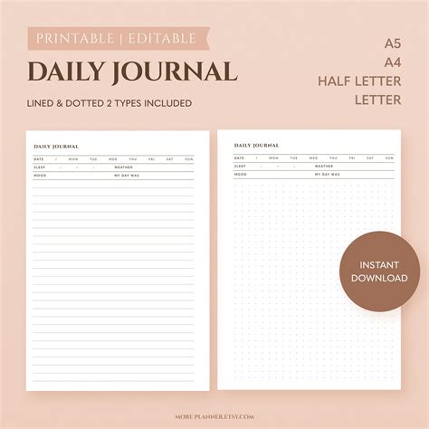 Daily Journal Template 10