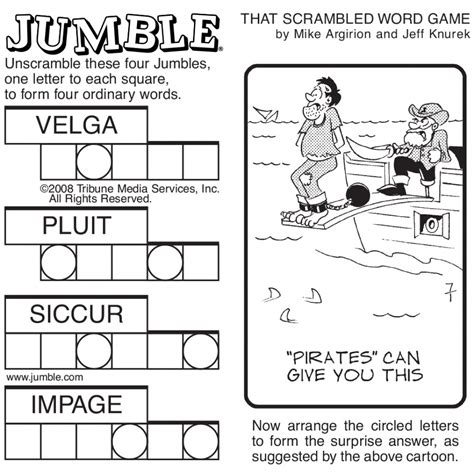 Daily Jumble Puzzle Format