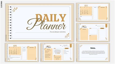 Daily Planner Notebook Template for Google Slides