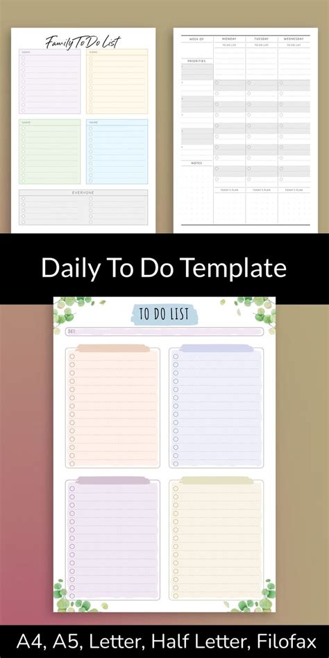 Daily Planner Template Benefits