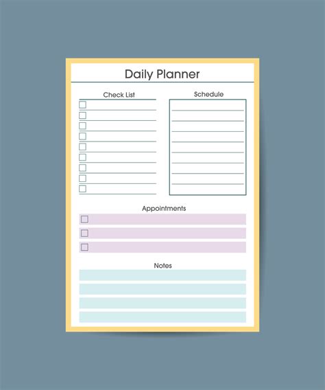 Daily Planner Template Example 1