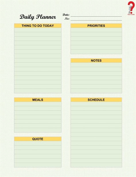 Daily planners templates gallery image 6