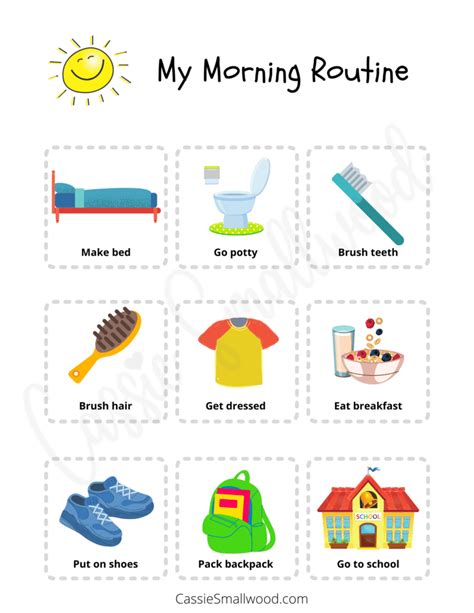 Daily routine checklist